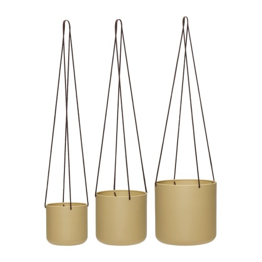 Ghivece decorative 3 buc. din metal de agățat / de perete ø 25 cm Bloom – Hübsch
