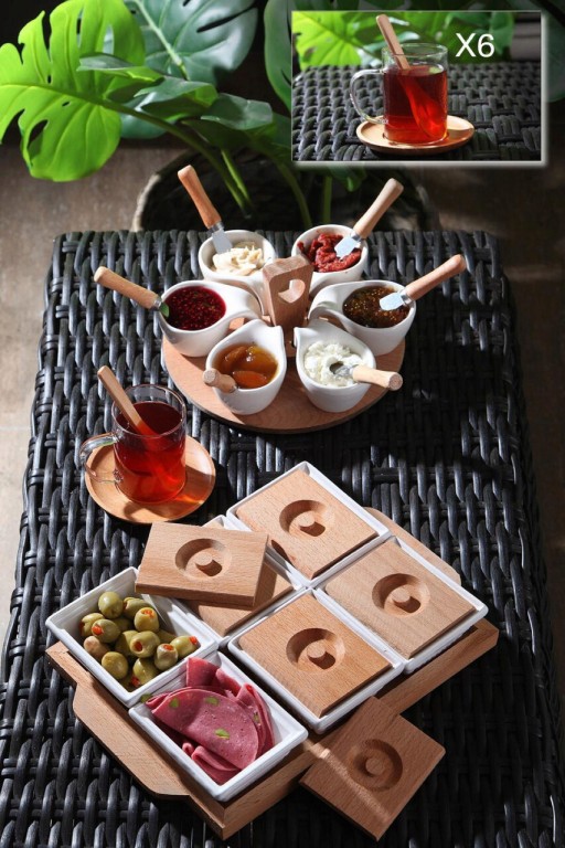 Set de mic dejun, Hermia, 196RWE2102, Mașină de spălat vase - nesigură / Cuptor cu microunde - nesigură, Multicolor