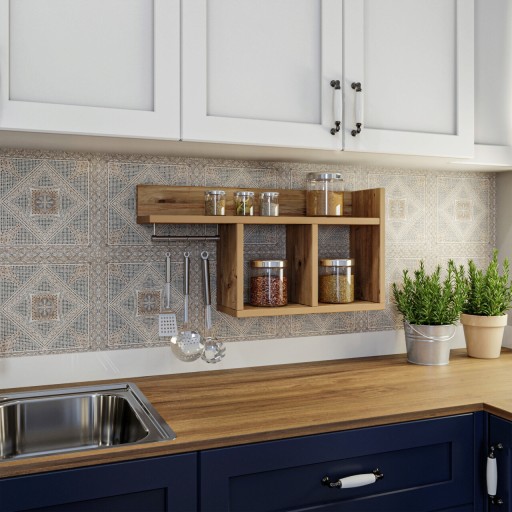 Raft de perete, Kalune Design, Pare, 72x37x18 cm, PAL, Pin