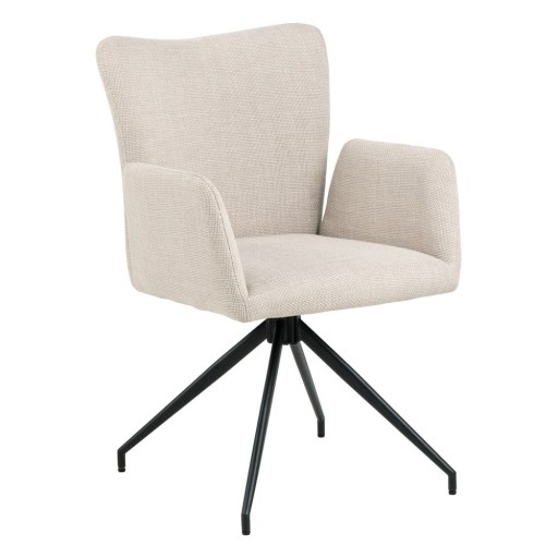 Scaune de dining bej cu cotiere 2 buc. Laura – Actona