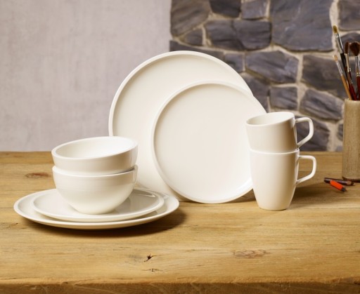 Set de masa 8 piese, Villeroy &amp; Boch, Artesano Original Starter, pentru 2 persoane, portelan premium
