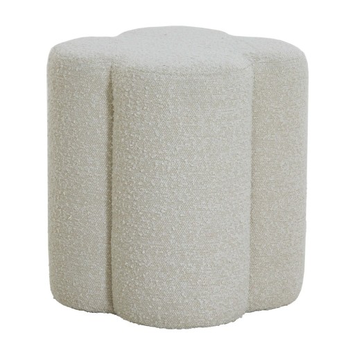 Taburet crem cu tapițerie din stofă bouclé Nalani – Light & Living