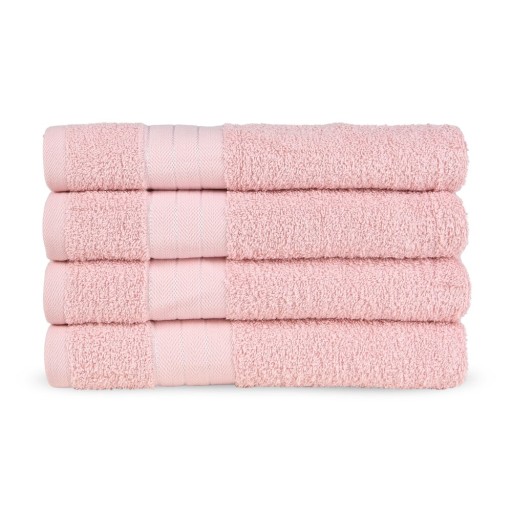 Prosoape roz 4 buc. din bumbac din frotir 50x100 cm – Good Morning