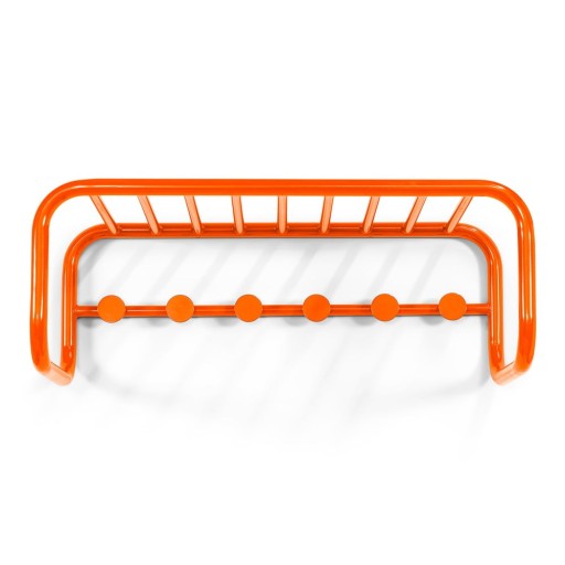 Cuier de perete portocaliu cu raft din metal 72 cm Retro – Spinder Design