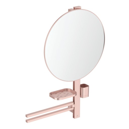 Oglindă de perete cu raft/cu cuier ø 51 cm ALU+ – Ideal Standard