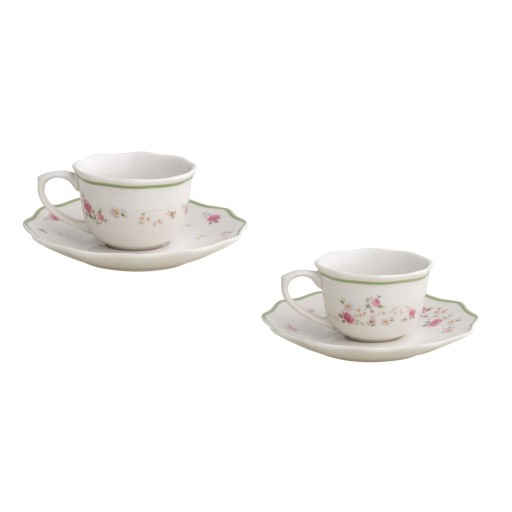 Cești albe 2 buc. pentru espresso din porțelan 90 ml Nonna Rosa – Brandani