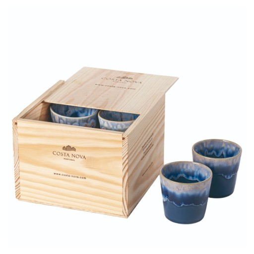 Cești albastre 8 buc. pentru espresso din gresie 210 ml Grespresso – Costa Nova