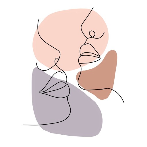 Poster 29x41 cm Woman Face Line – Veronika Boulová