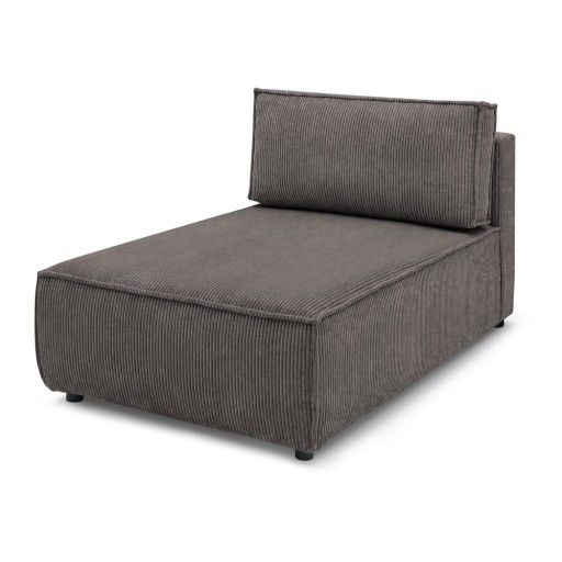 Modul pentru canapea maro deschis cu tapițerie din catifea reiată (cu colț variabil) Nihad modular – Bobochic Paris