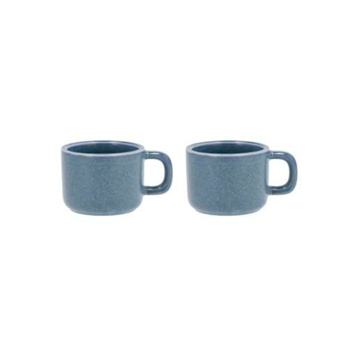 Set 2 căni din porțelan Villa Collection Fjord, 100 ml, albastru