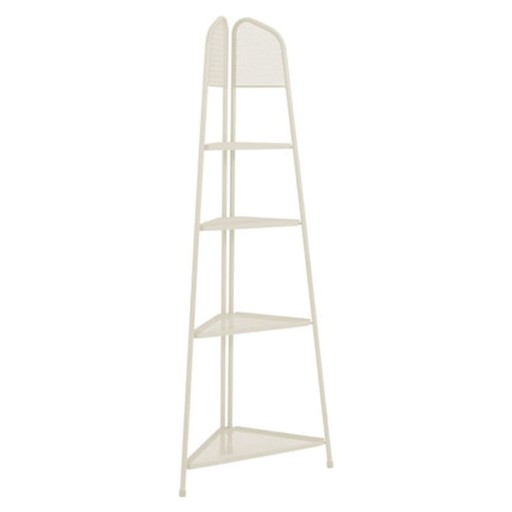 Etajeră metalică pe colț pentru balcon Garden Pleasure MWH, înălțime 180 cm, bej deschis