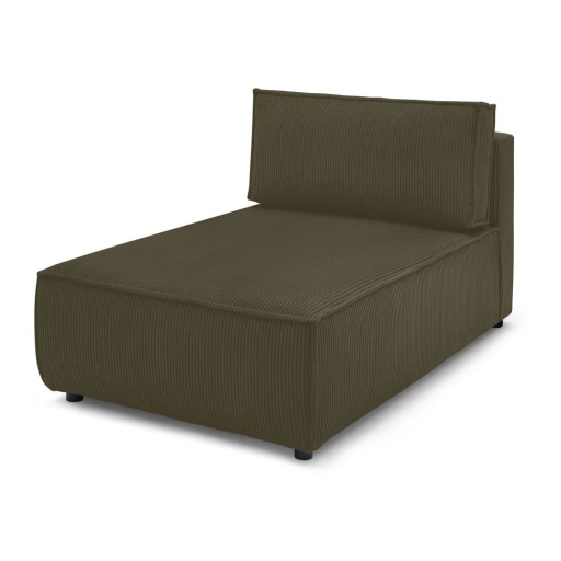 Modul pentru canapea verde deschis cu tapițerie din catifea reiată (cu colț variabil) Nihad modular – Bobochic Paris