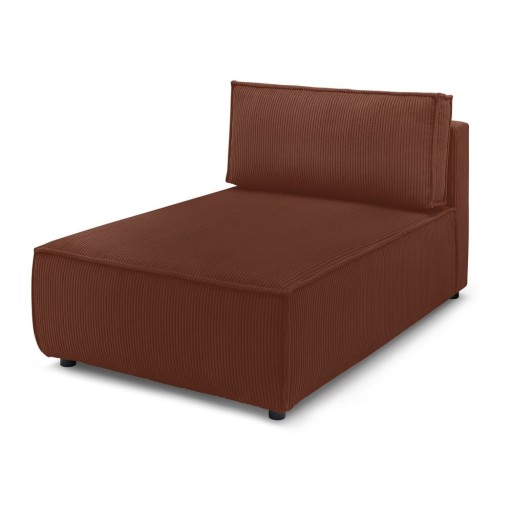Modul pentru canapea cărămiziu cu tapițerie din catifea reiată (cu colț variabil) Nihad modular – Bobochic Paris