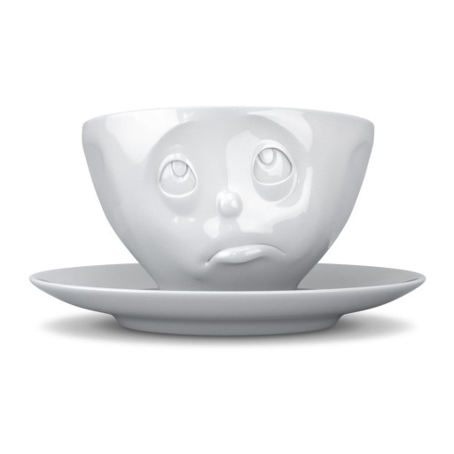 Ceașcă din porțelan pentru cafea 58products Oh please, 200 ml, alb
