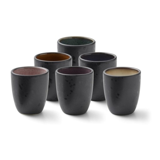 Set 6 cești pentru espresso Bitz Mensa, negru