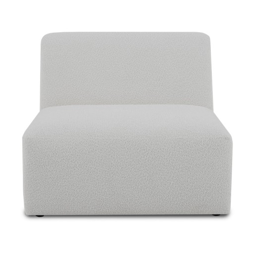 Modul pentru canapea alb cu tapițerie din stofă bouclé (de mijloc) Roxy – Scandic