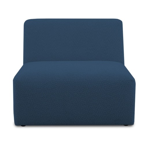 Modul pentru canapea albastru închis cu tapițerie din stofă bouclé (de mijloc) Roxy – Scandic