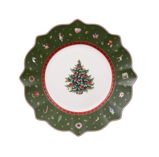 Farfurie pentru desert, Villeroy &amp; Boch, Toy&#039;s Delight Green, 24 cm, portelan premium