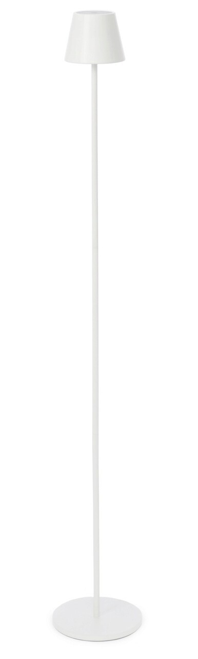 Lampadar LED de exterior Etna, Bizzotto, 17x115 cm, cu baterie reincarcabila, otel acoperit cu pulbere, alb