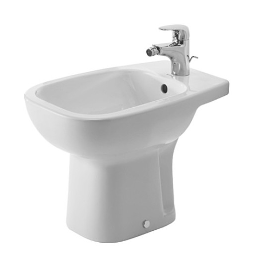 Bideu pe pardoseala Duravit D-Code  alb