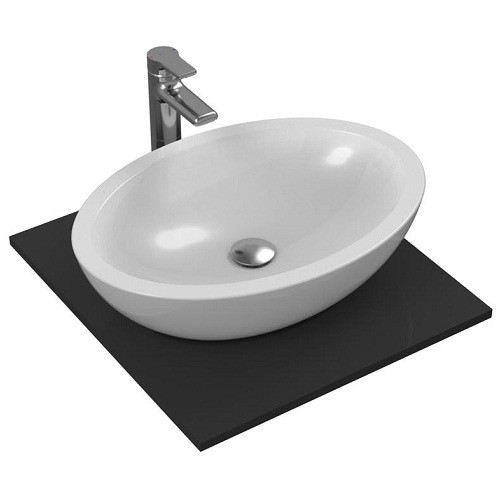 Lavoar tip bol Ideal Standard Strada 60x42cm  fara orificiu baterie  fara preaplin  montare pe blat