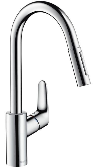 Baterie bucatarie Hansgrohe Focus 240  dus extractibil  crom