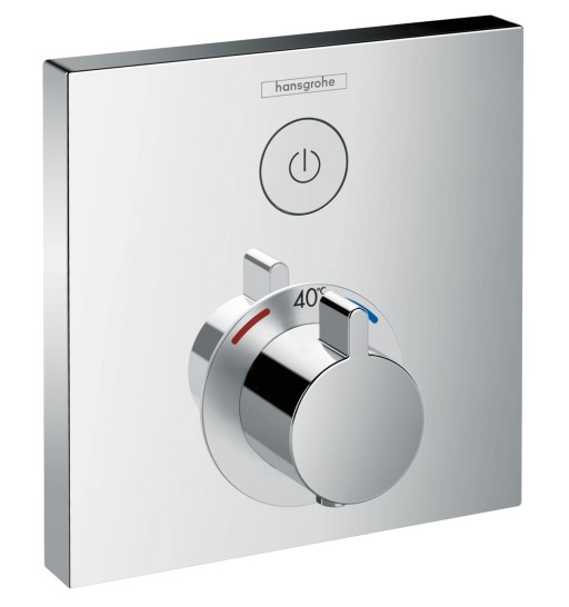 Baterie dus termostatata Hansgrohe ShowerSelect cu 1 functie  montaj incastrat  necesita corp ingropat