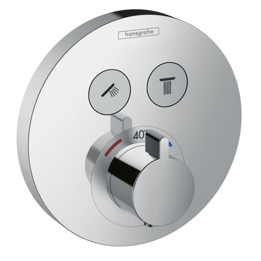 Baterie cada - dus termostatata Hansgrohe ShowerSelect S cu montaj incastrat  necesita corp ingropat