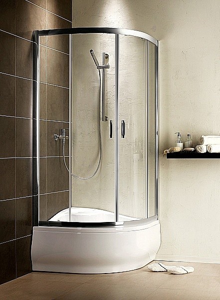 Cabina de dus semirotunda Radaway Premium Plus A 1700 90x90 cm  pentru cadite inalte