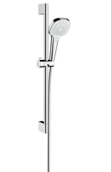 Set de dus Hansgrohe Croma Select E Vario alb-crom cu bara de 0.65 m