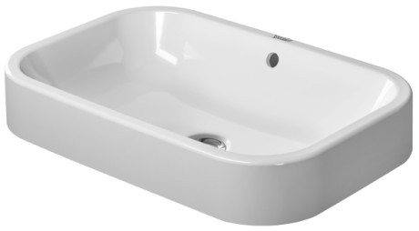 Lavoar tip bol Duravit Happy D.2 60x40cm  fara orificiu baterie  montare pe blat