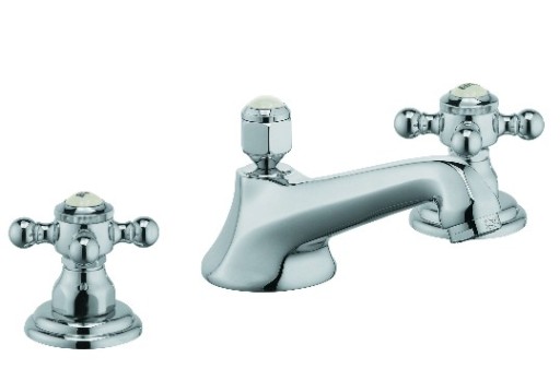 Baterie lavoar Kludi 1926 din 3 elemente  pipa 14.5cm  ventil pop-up  crom
