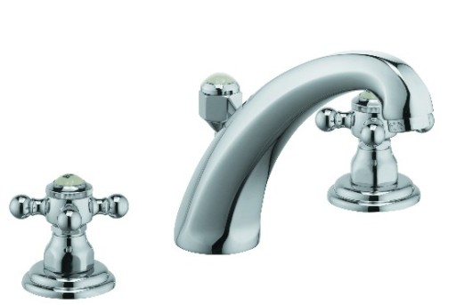Baterie lavoar Kludi 1926 din 3 elemente  pipa 15cm  ventil pop-up  crom