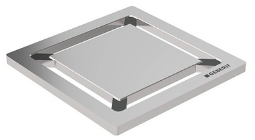 Gratar pentru sifon pardoseala Geberit FloorDrain  inox periat  patrat  8x8 cm