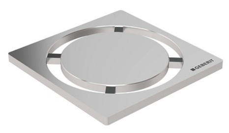 Gratar pentru sifon pardoseala Geberit FloorDrain  inox periat  rotund  8x8 cm