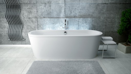 Cada freestanding Besco Victoria 160x75cm  alb