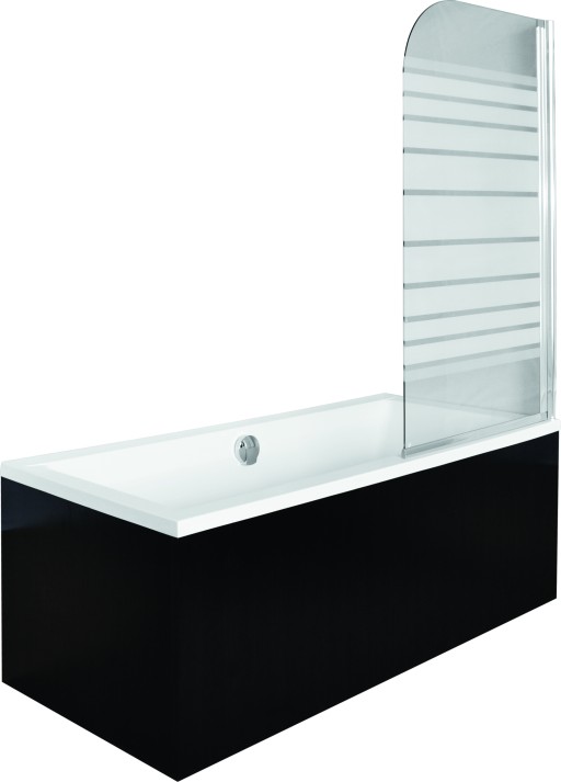 Paravan cada Besco Ambition 1  un element mobil  75x130cm  sticla opaca 5 mm  profil crom