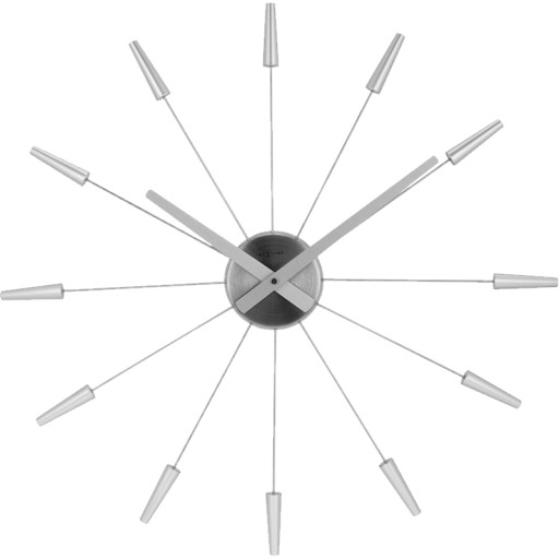 Ceas de perete NeXtime Plug Inn 58cm  silver