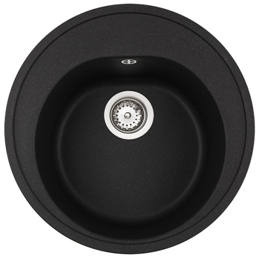 Chiuveta bucatarie tegranit Teka Centroval 45 TG rotunda  d 510mm  Schwarzmetallic