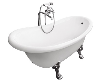 Cada retro freestanding Besco Otylia 170x77cm cu picioare crom