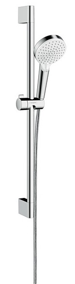 Set de dus Hansgrohe Crometta NEW 100 Vario cu bara 0.65 m alb/crom
