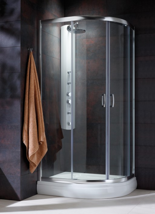 Cabina de dus semirotunda Radaway Premium Plus E 1900  90x80cm  sticla satinata