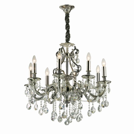 Lustra Ideal Lux Gioconda SP8  8x40W  73x95-120cm  argintiu
