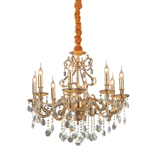 Lustra Ideal Lux Gioconda SP8  8x40W  73x95-120cm  auriu