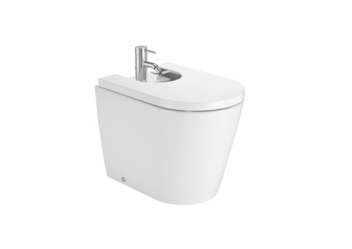Bideu Roca Inspira Round back-to-wall  370x560cm  alb