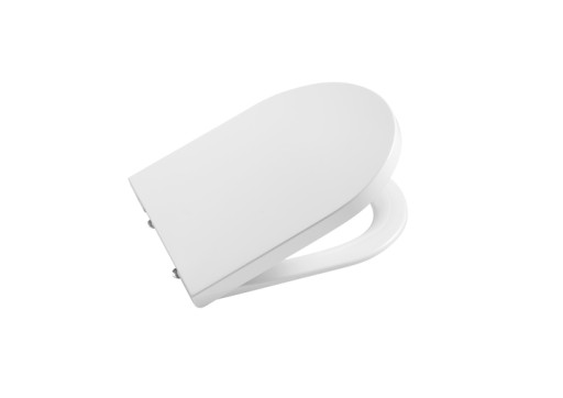 Capac WC Roca Inspira Round Compact cu inchidere lenta si QuickRelease  alb