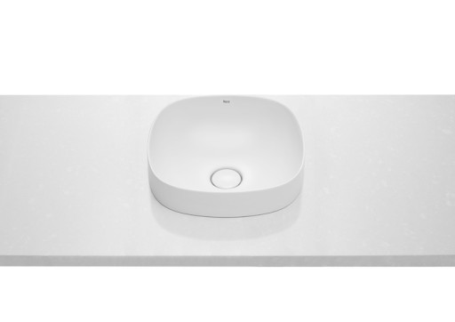 Lavoar tip bol Roca Inspira Soft 37x7 5cm  fara orificiu baterie  fara preaplin  montare in blat