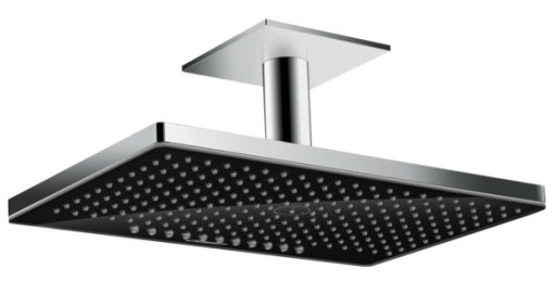 Palarie de dus Hansgrohe Rainmaker Select 460 cu 2 jeturi negru-crom si brat de tavan 100mm  necesita set de baza