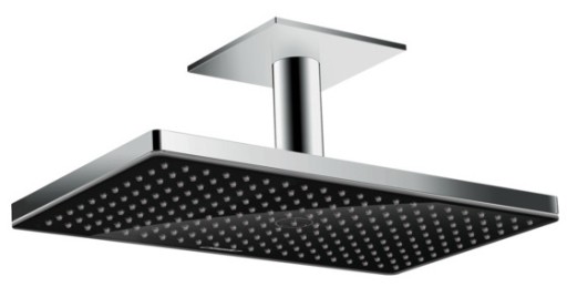 Palarie de dus Hansgrohe Rainmaker Select 460 negru-crom si brat de tavan 100mm  necesita set de baza