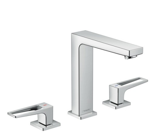 Baterie lavoar Hansgrohe Metropol 160 din 3 elemente  ventil push-open cu levier decupat